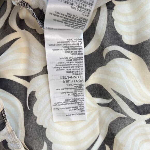 NWOT Mint Velvet Olivia Geometric Sheer Asymmetric Midi Dress US 6 UK 10 - Picture 9 of 13